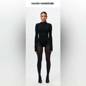 Naked Wardrobe Black Bodysuit